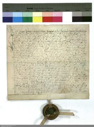Revers Johann Hubert Gerlachs bezüglich der Belehnung mit einem Haus in Fulda durch Bernhard Gustav Markgraf von Baden[-Durlach], Abt von Fulda