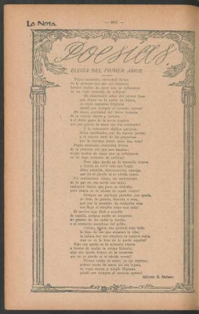 Poesías : Elegía del primer amor