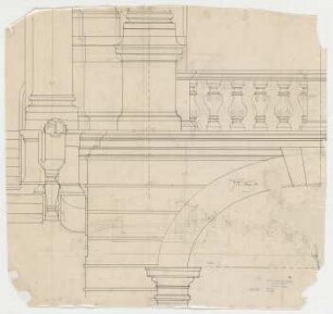 Thiersch, Friedrich von; München; Justizpalast - Treppenhaus (Teilansicht)