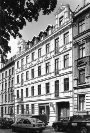 Görlitz-Altstadt, Bahnhofstraße 4. Wohnhaus (E. 19. Jh.). Straßenansicht