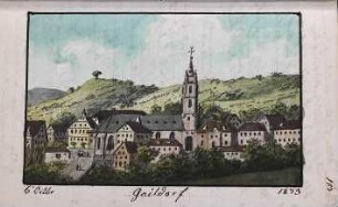 'Gaildorf' Gesamtansicht; Aquarell