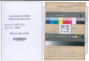 Entnazifizierung Brunhilde Mauch , geb. 24.08.1912 ()
