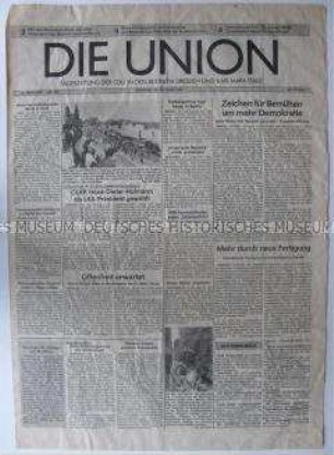 Tageszeitung der CDU für die Bezirke Dresden und Karl-Marx-Stadt