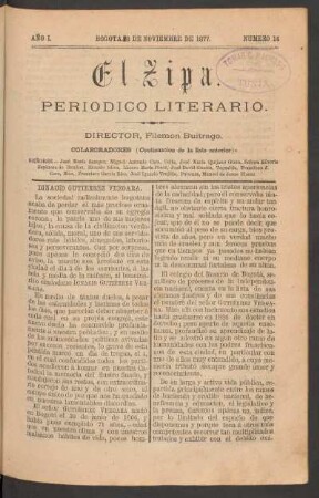 1877,1,14: año 1, número 14 (8 de noviembre de 1877)