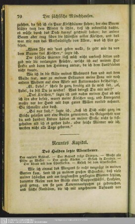Neuntes Kapitel. Des Helden letzte Abentheuer
