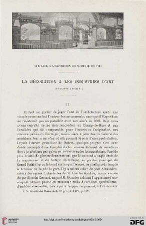 3. Pér. 24.1900: La décoration & les industries d'art, 2 : les arts à l'Exposition Universelle de 1900