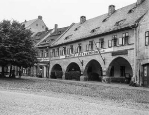 Gasthof Herrenhaus : Auscha (Úštěk/Tschechische Republik). Blick zum Gasthof "Herrenhaus"