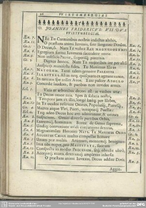 D. Joannes Fridericus VII. Dux Wirtembergiae