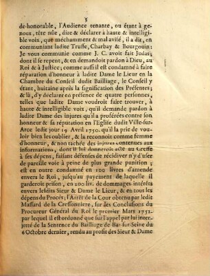 Extrait Des Registres De Parlement, Du 17 Juin 1752