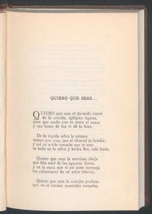 Quiero que seas...