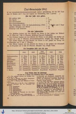 Das Gemeinjahr 1942.