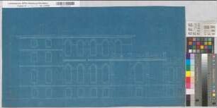 Handorf (Münster) Erweiterung des Pensionats der Schwestern der göttlichen Vorsehung (Vorsehungskloster) Teilansicht (1904) 1 : 50 39 x 70 Blaupause Franz Wucherpfennig, Architekt Nachlaß Wucherpfennig