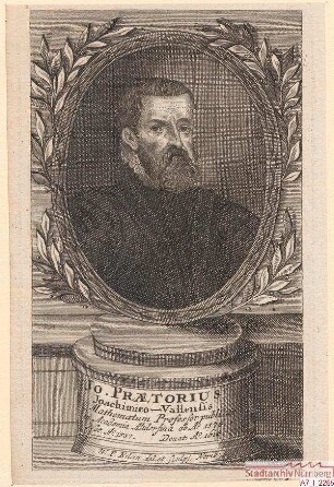 Johann Praetorius aus Joachimstal, Mathematikprofessor in Altdorf; geb. 1537; gest. 1616