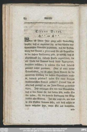 Eilfter Brief.
