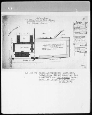 Situationsplan des Schlosses von Melsungen