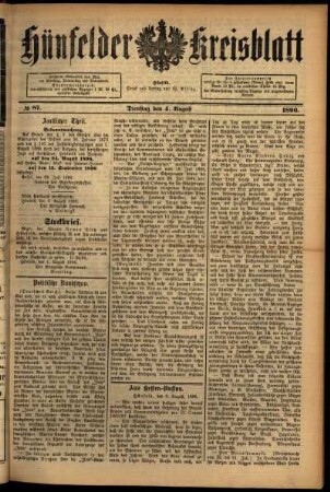 Ausgabe vom Dienstag, den 04. August 1896.