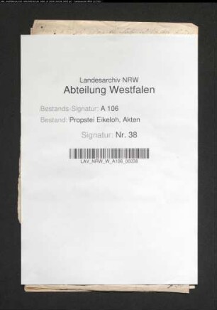 Rechnungen und Quittungen bezüglich Haushalt und Wirtschaftsführung des Stifts Cappel.