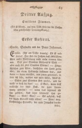 Dritter Aufzug. Emiliens Zimmer