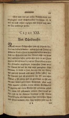 Caput XXI. Von Scheidwasser.