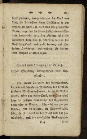 Sechs und dreyßigster Brief. - Neun und dreyßigster Brief. -