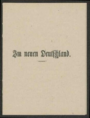"Im neuen Deutschland", Reichsamt für die wirtschaftliche Demobilmachung, Berlin