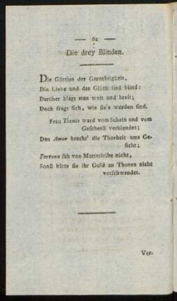 Die drey Blinden