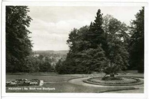Hainichen. Blick vom Stadtpark auf Hainichen