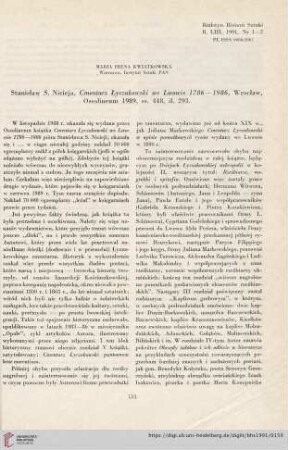 53: [Rezension von: Stanisław S. Nicieja, Cmentarz Łyczakowski we Lwowie 1786-1986]
