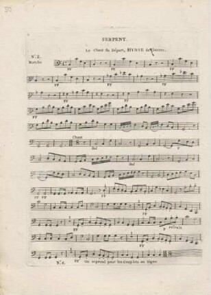 No. 2 Marche. Le Chant du Départ. Hymne de Guerre.