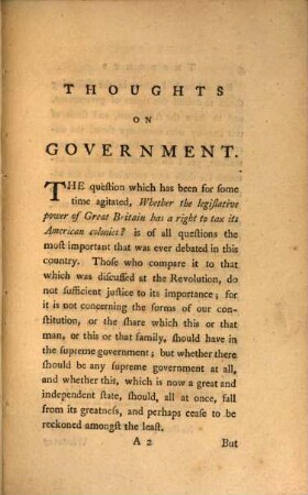 Thoughts on the origin and nature of government