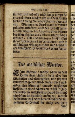 Die wollüstige Witwe.