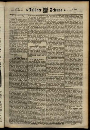 Zweite Ausgabe vom Montag, den 29. April 1912.