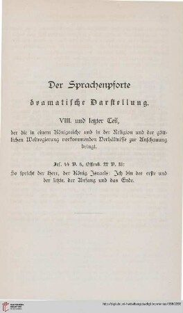 Der Sprachenpforte dramatische Darstellung VIII. und letzter Teil […]