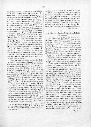 Fritz Reuter-Hundertjahr-Ausstellung in Berlin