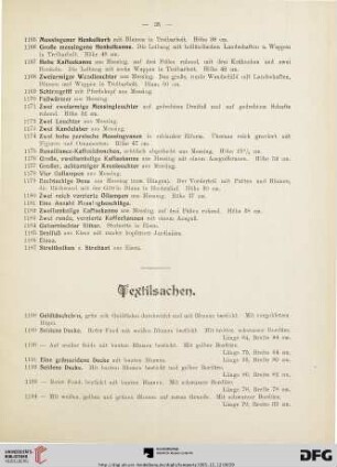 Textilsachen (Nr. 1188-1208)