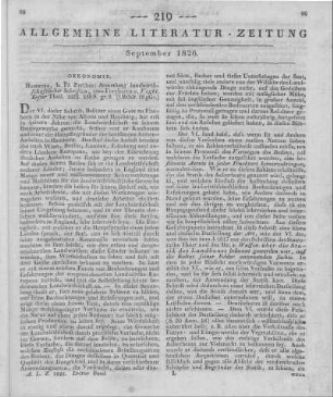 Voght, C.: Sammlung landwirthschaftlicher Schriften. T. 1. Hamburg: Perthes 1825
