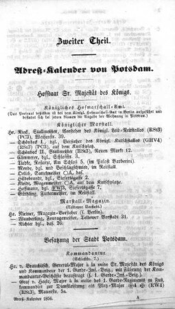 Hofstaat Sr. Majestät des Königs