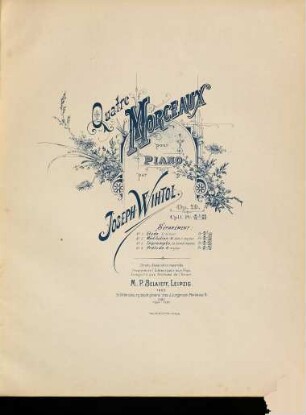 Quatre morceaux pour piano : op. 20