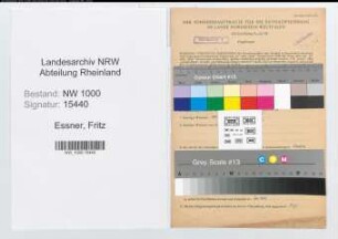 Entnazifizierung Fritz Essner, geb. 30.04.1909 ()