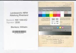 Entnazifizierung Wilhelm Blenkers, geb. 20.07.1897 (Landwirt)