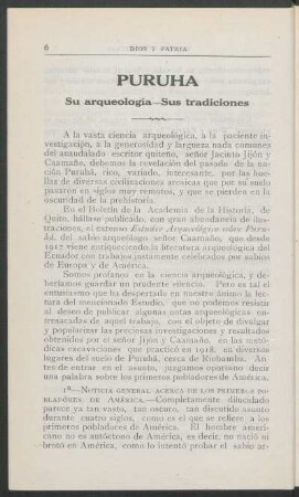 Puruhá : Su arqueología - Sus tradiciones