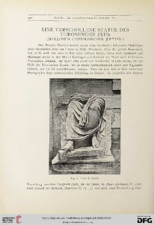 13: Eine verschollene Statue des thronenden Zeus : Apollonios capitolinischer Juppiter?