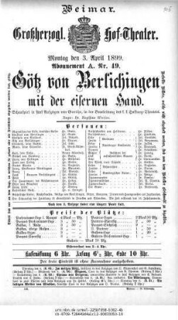 Götz von Berlichingen mit der eisernen Hand