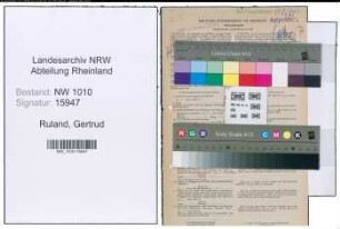 Entnazifizierung Gertrud Ruland , geb. 20.05.1905 (Kontoristin)