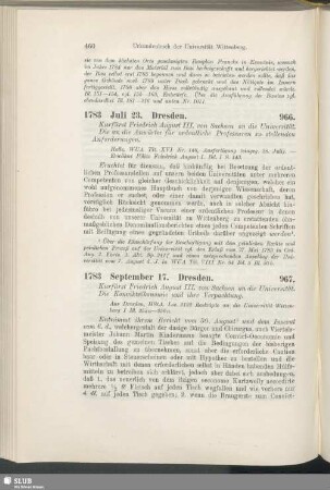 966. 1783, Juli 23. Dresden