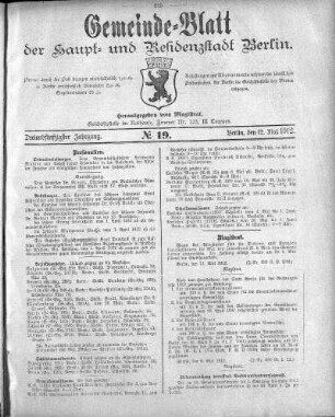 1912,19: No. 19, 12. Mai 1912