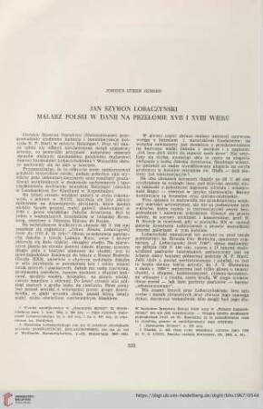 29: Jan Szymon Lobaczyński, malarz polski w Danii na przełomie XVII i XVIII wieku