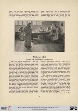 Moderner Stil : Glossen zur Düsseldorfer Ausstellung