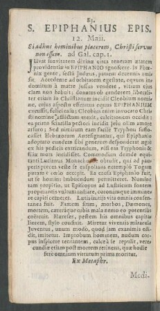 S. Epiphanius Epis.