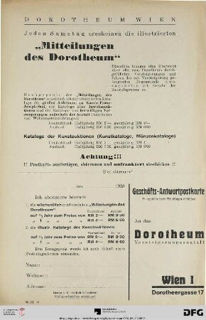 Mitteilung des Dorotheum